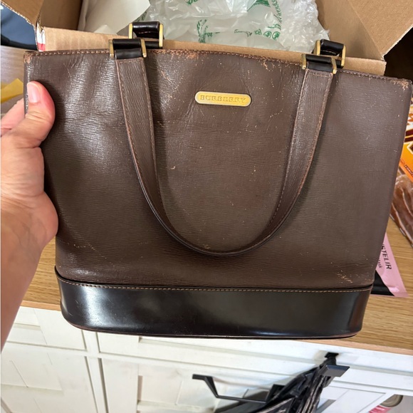 Burberry vintage  Leather Tote Bag - Picture 1 of 16
